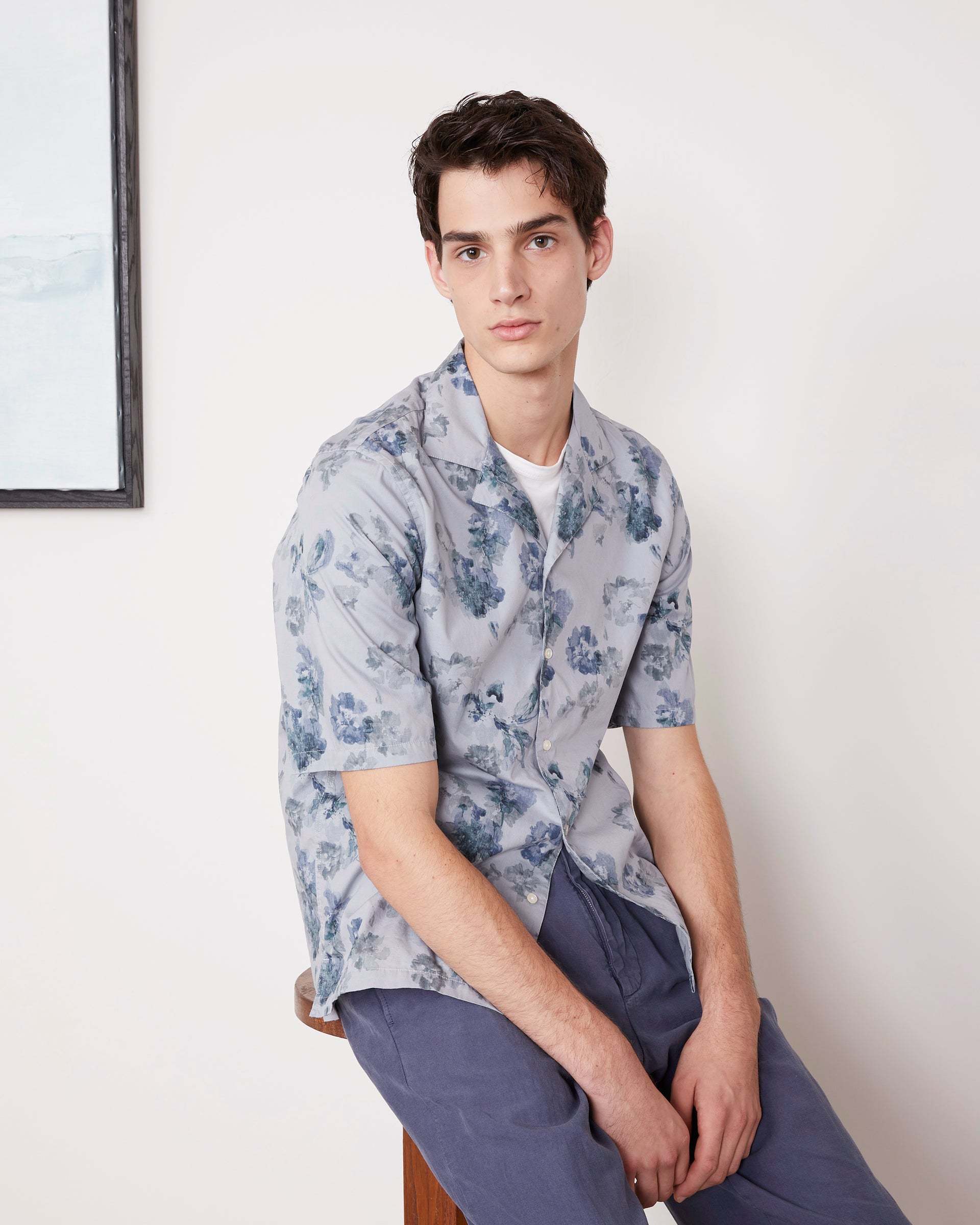 Shop Officine Generale A Short Sleeved Shirt In Blue