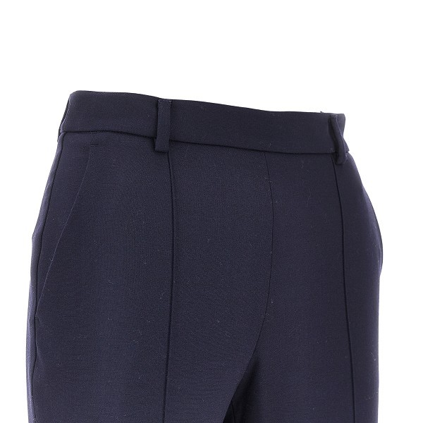 Gucci Stretch Wool And Silk-blend Pants In Blue