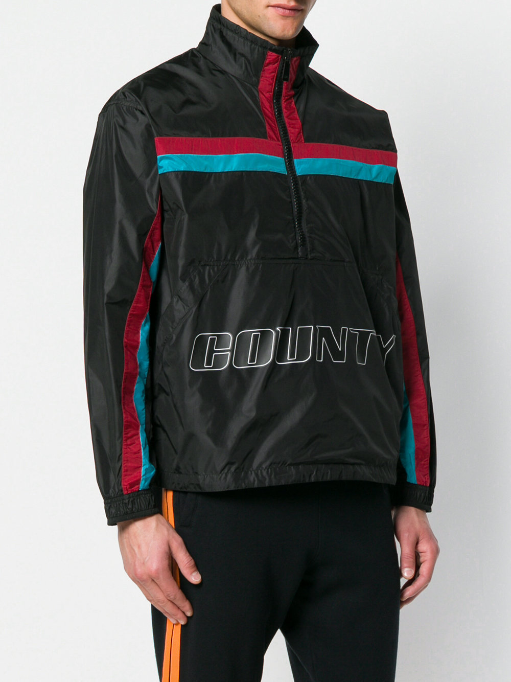 Marcelo Burlon County Of Milan Colour Band Anorak In Black