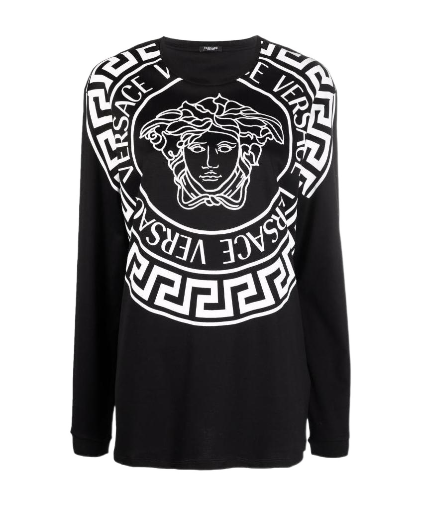Versace Medusa Long-sleeve T-shirt In Black