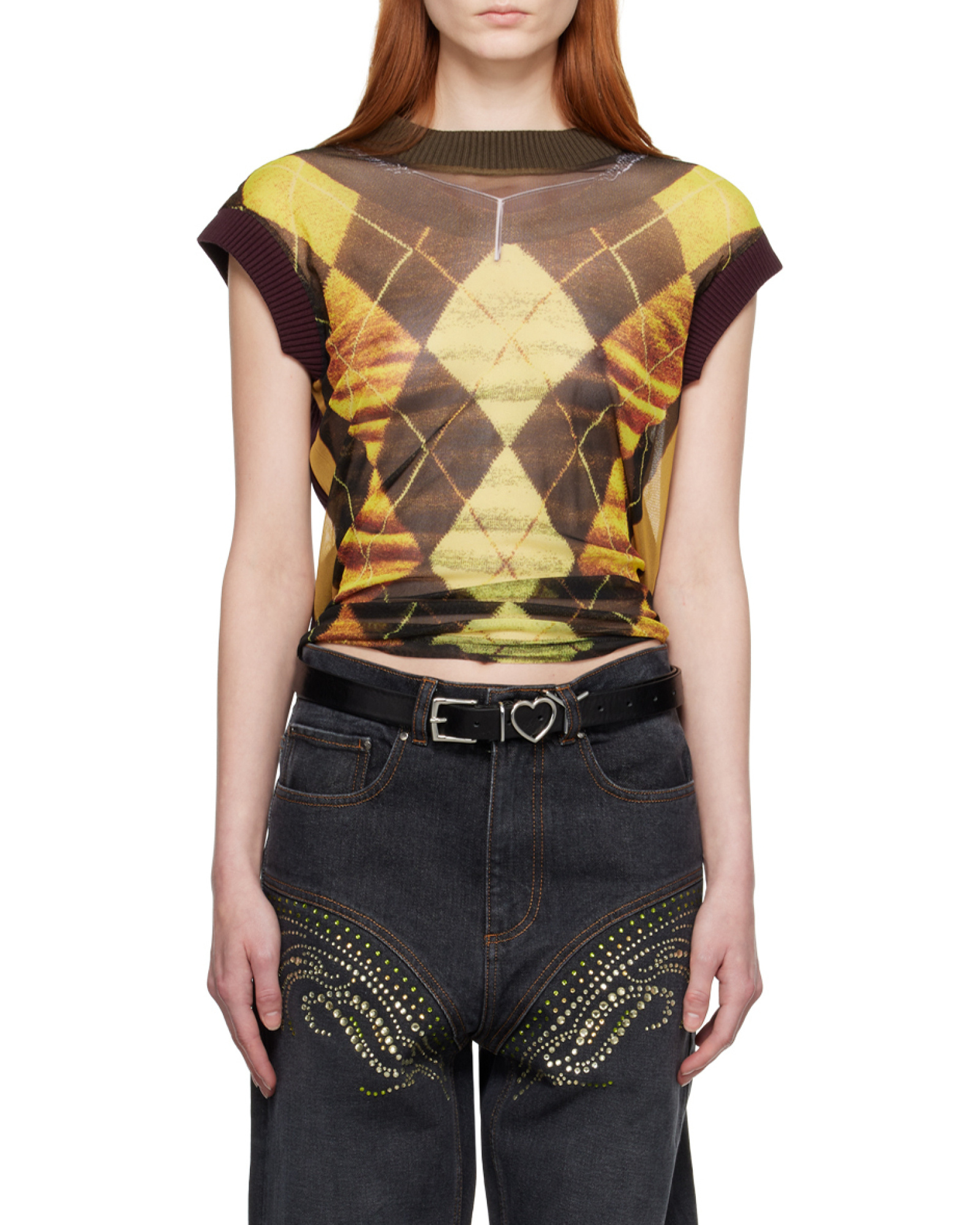 Y/project Yellow & Burgundy Jean Paul Gaultier Edition Tank Top In Multi