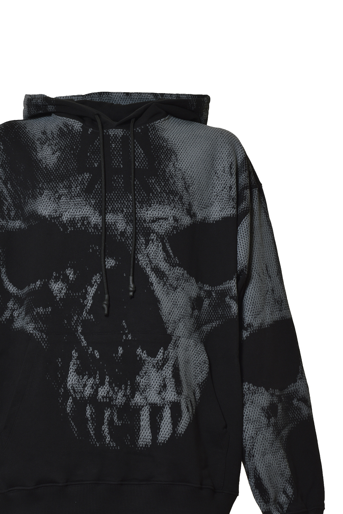 44 Label Group Skull-print Cotton Hoodie In Black