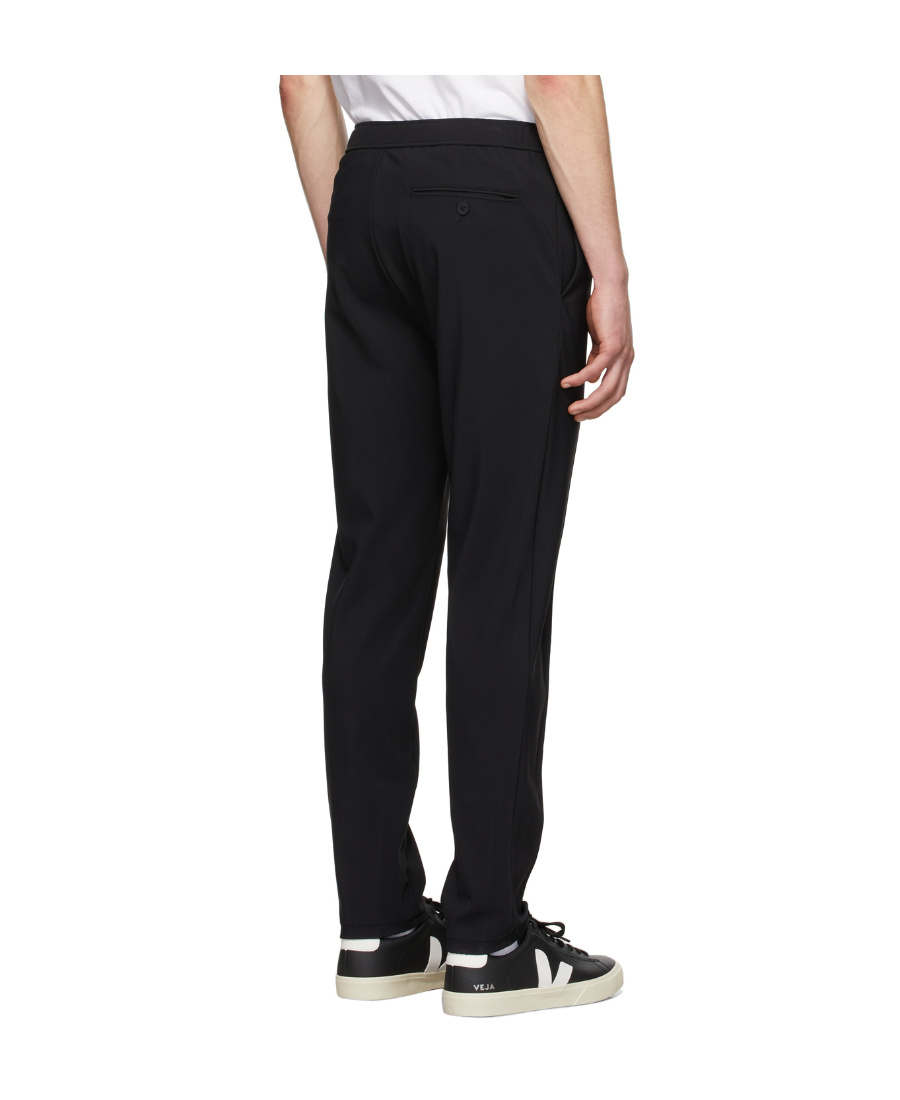 Theory Curtis Drawstring Precision Ponte Pants Black In Black