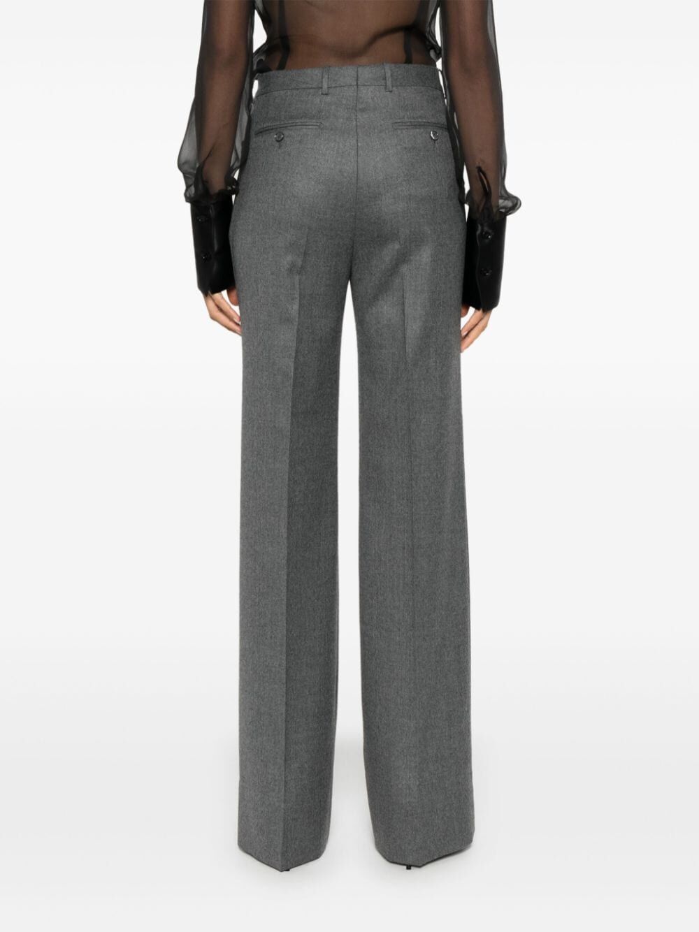 Tom Ford Creased Wool Tailored Trousers - Women's - Silk/wool/cupro In Black