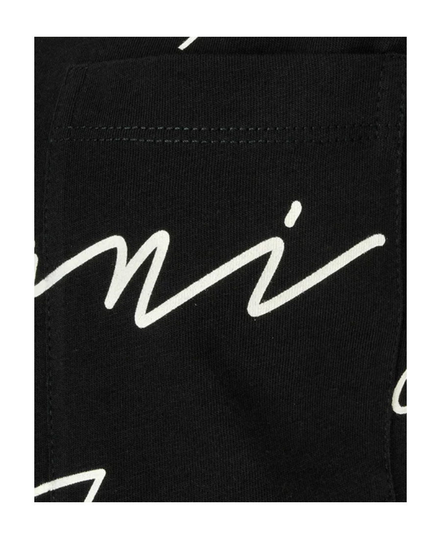 Armani Jeans Letter Printed Pattern Short-sleeved T-shirt In Black