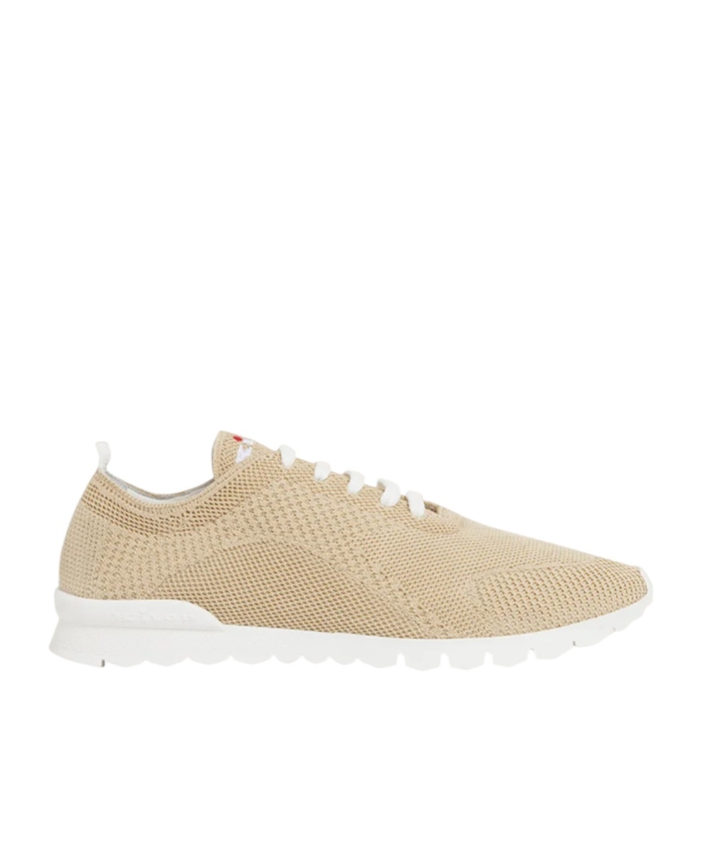 Kiton Straw Fit Running Sneakers In Nude