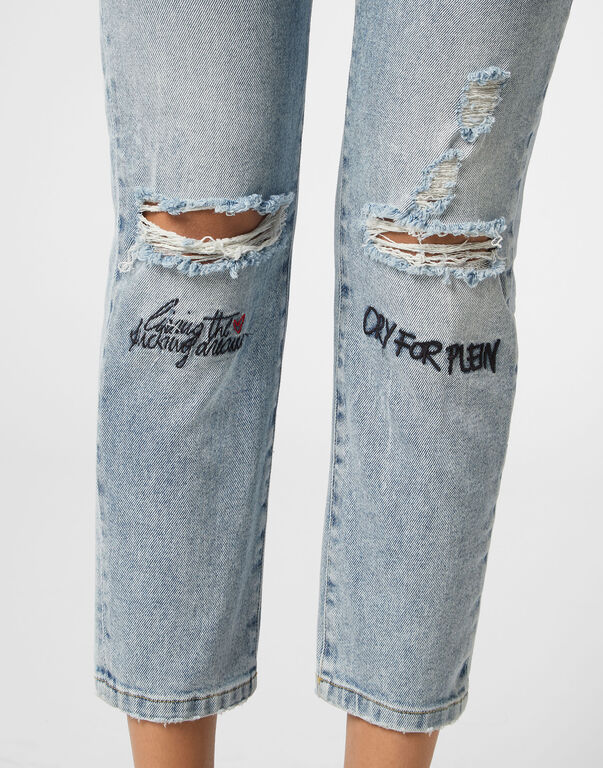 Philipp Plein Slim Boyfriend Statement In Gray