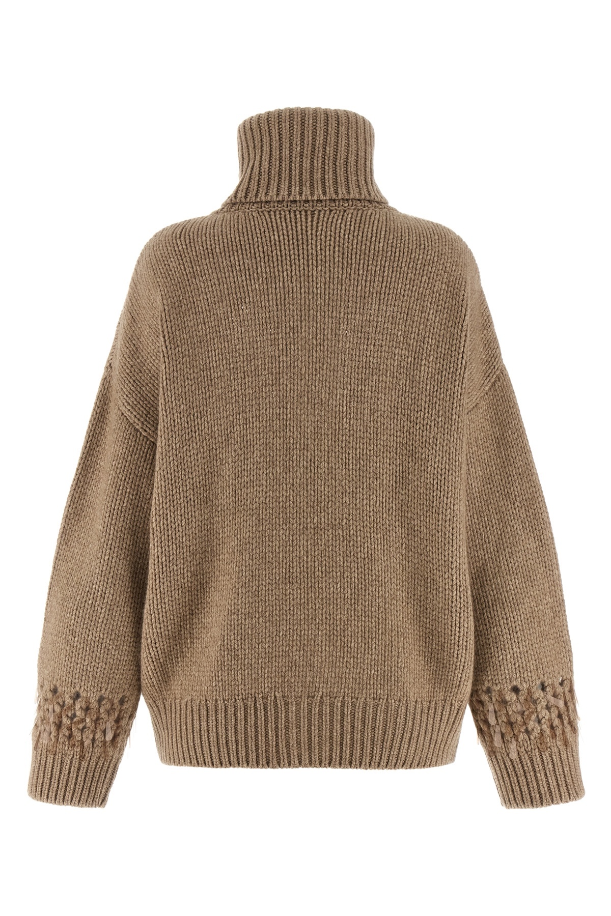 Brunello Cucinelli Drop Sequin Cardigan Sweaters And Cardigans Beige In Brown