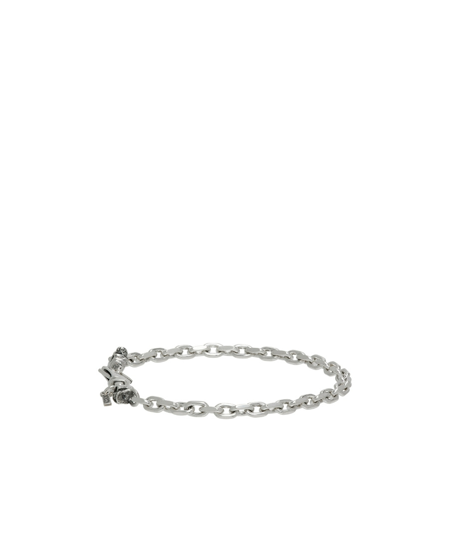 Emanuele Bicocchi Skull-charm Chain Bracelet In Gray