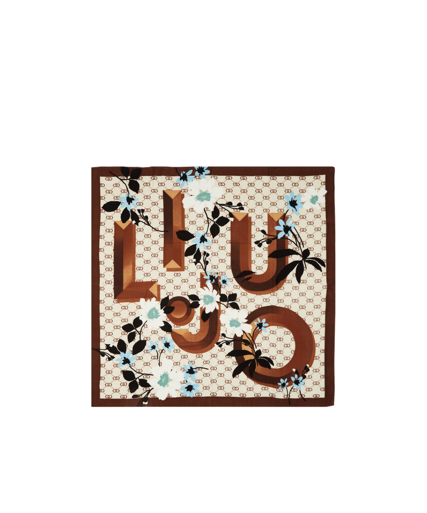 Liu •jo Printed Scarf In Brown