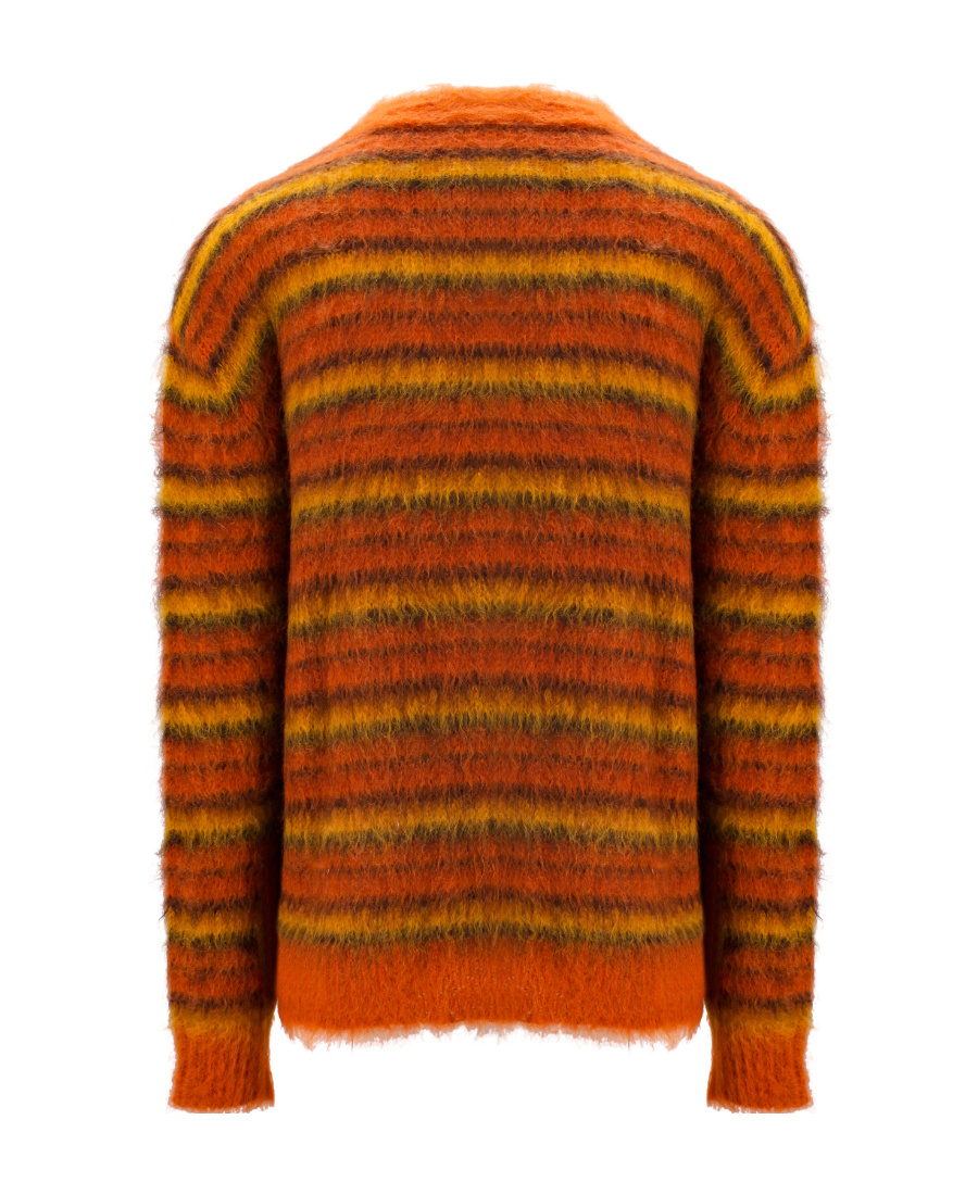 MARNI STRIPED V-NECK CARDIGAN