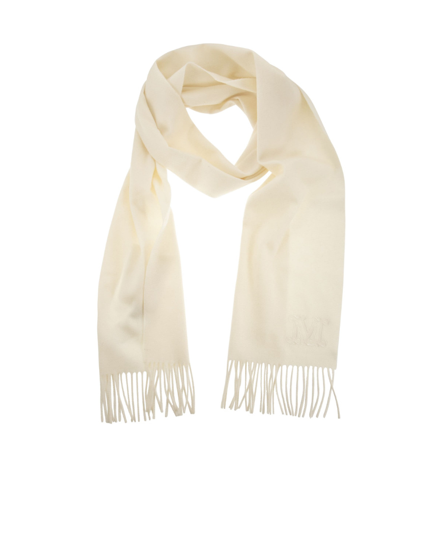 Max Mara Tassel Scarf In White