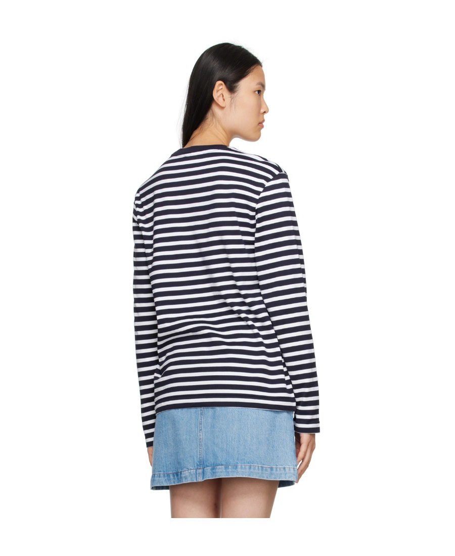 MAISON KITSUNÉ STRIPED LONG-SLEEVED T-SHIRT