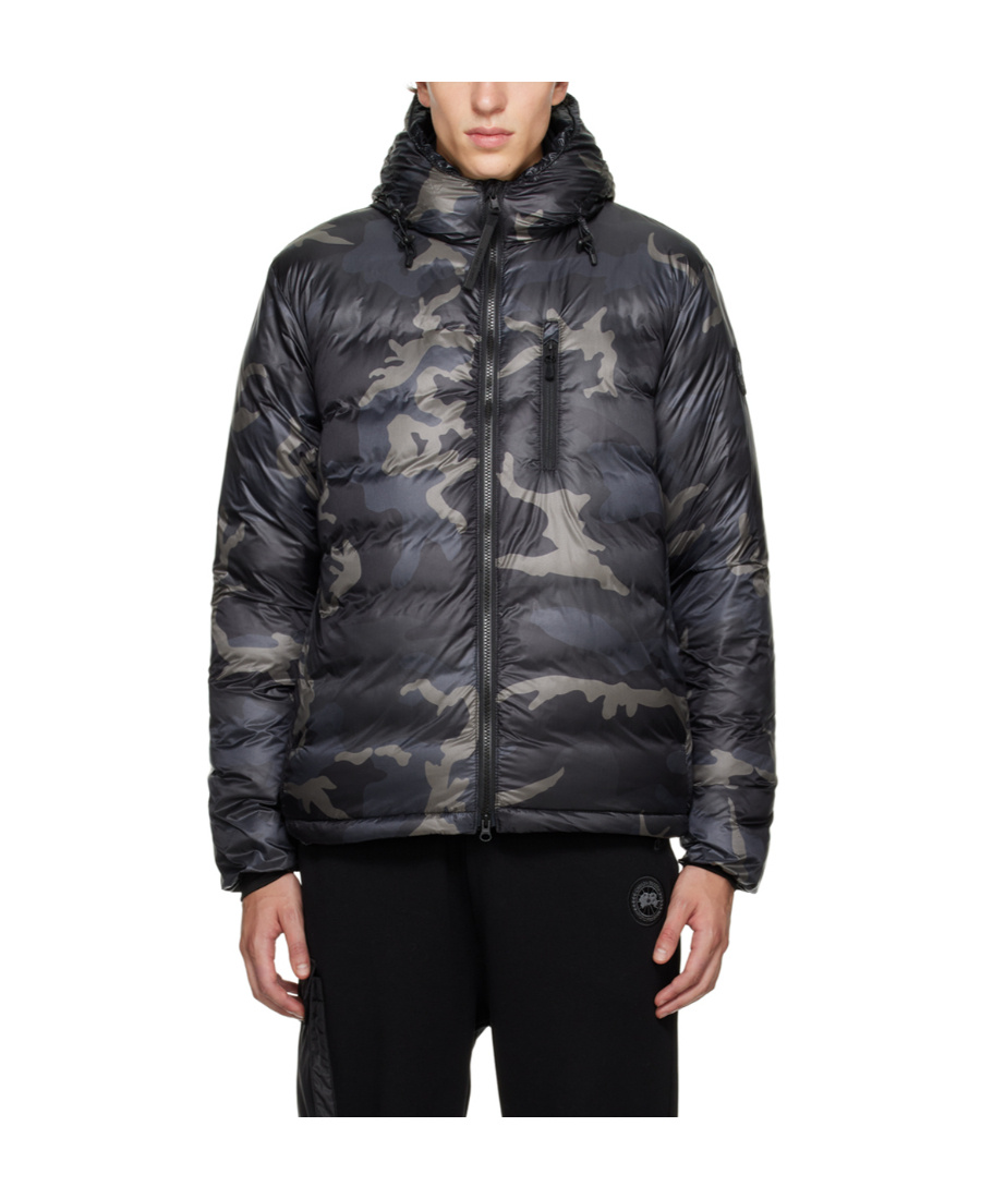 Canada Goose Black Lodge Down Jacket In Black