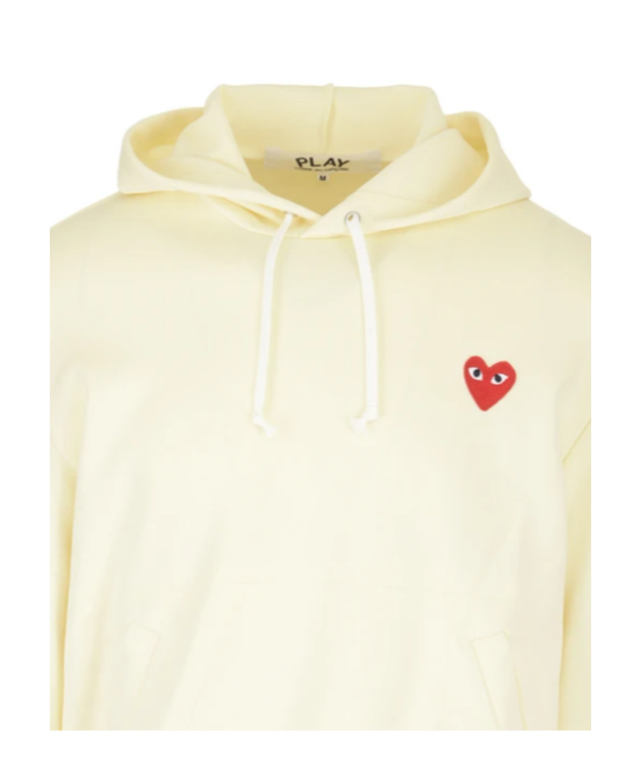 COMME DES GARÇONS PLAY COMME DES GARÇONS PLAY HEART LOGO PATCH DRAWSTRING HOODIE 