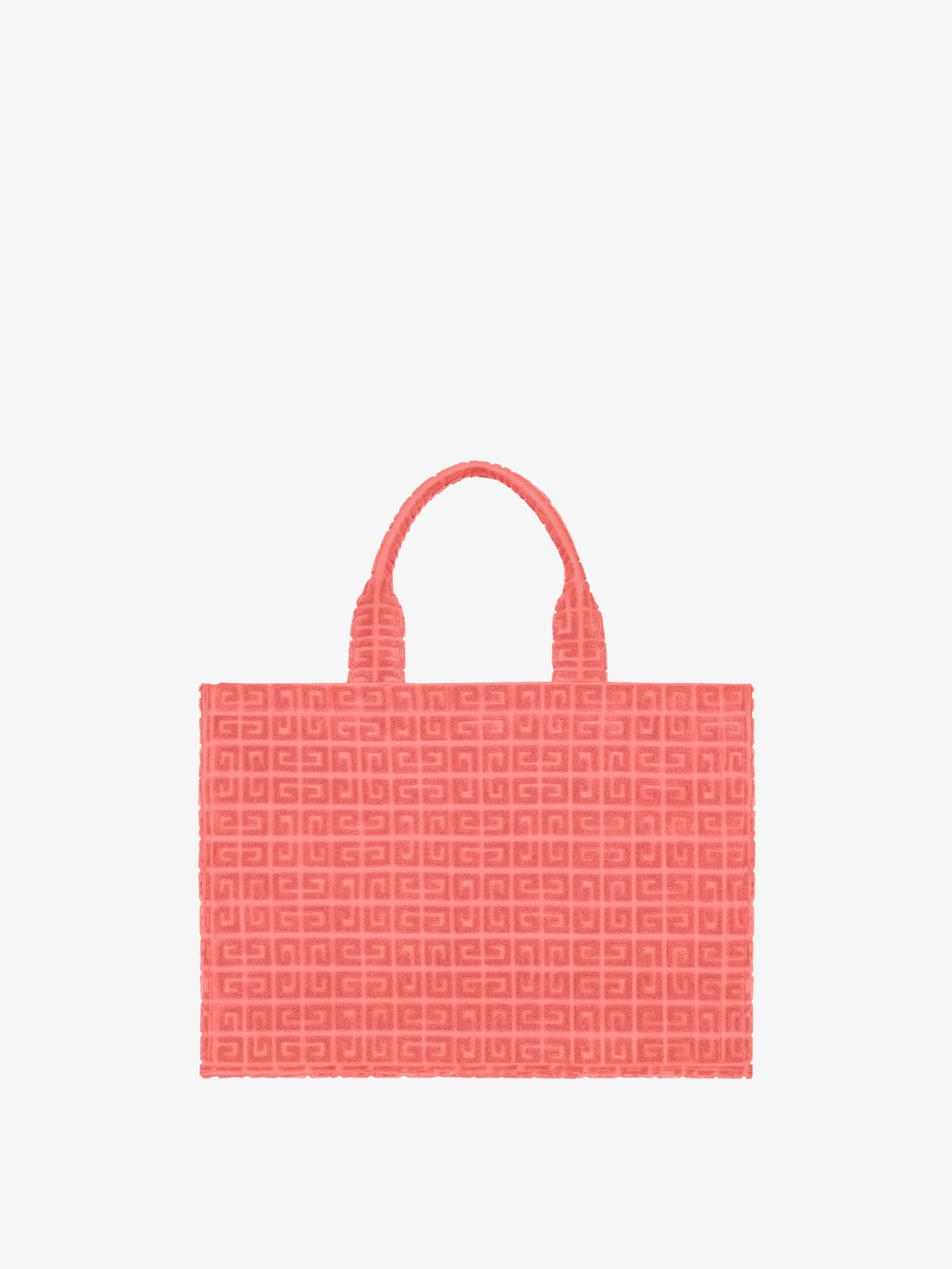 Givenchy Medium G-tote Bag In 4g Cotton Towelling In Pink