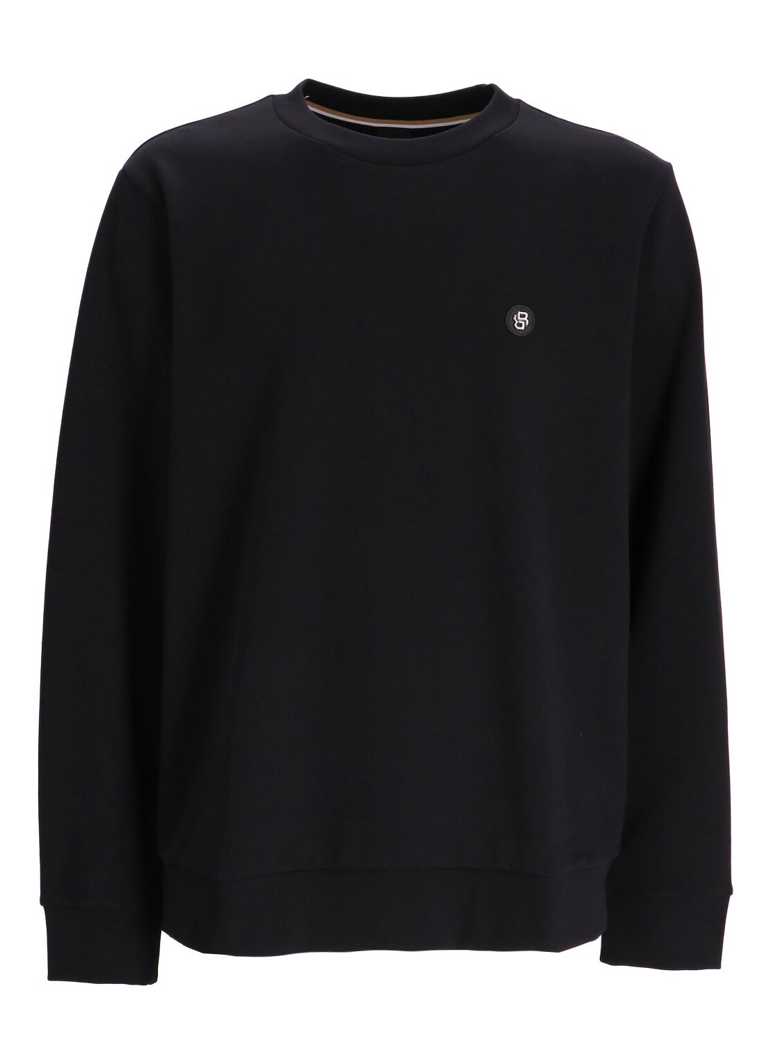 Hugo Boss Cotton-terry Regular-fit Sweatshirt With Double Monogram In Black