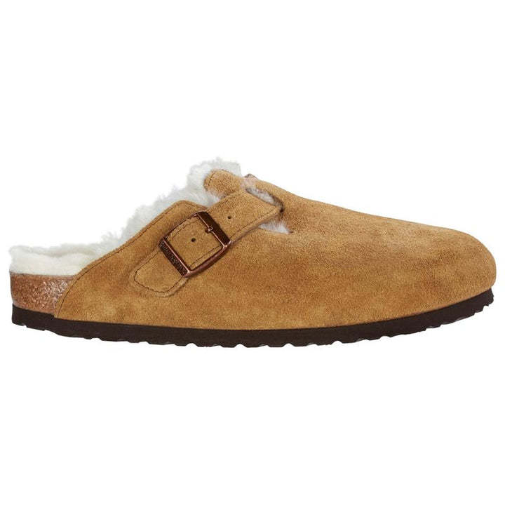 Birkenstock Boston Shearling Slippers In Brown
