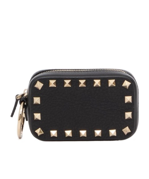 Valentino Rivet Clutch In Black