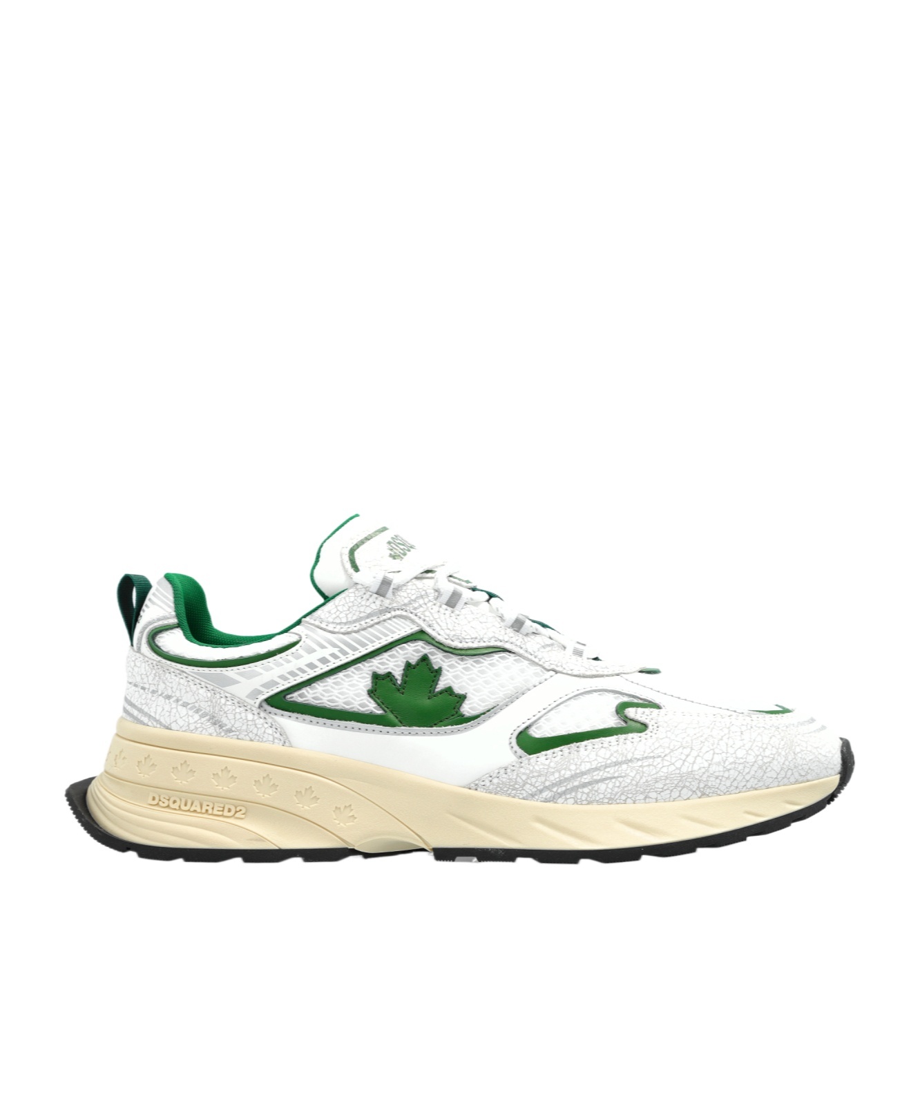 Dsquared2 Leaf-detail Sneakers In White