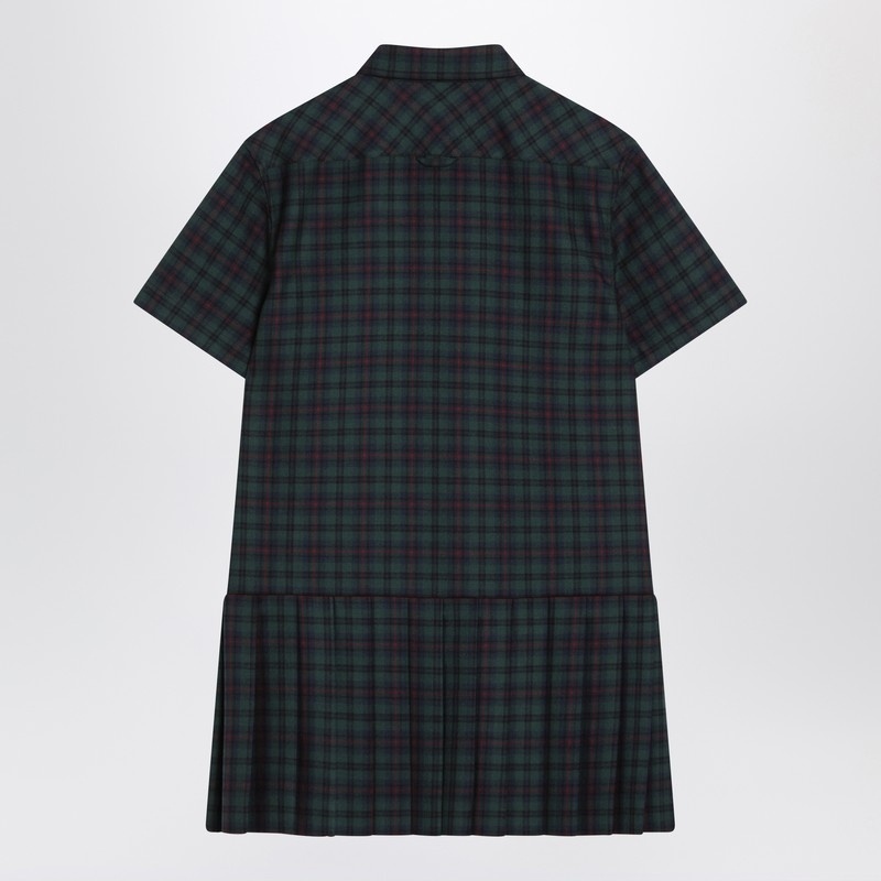 Miu Miu Check Dress In Green