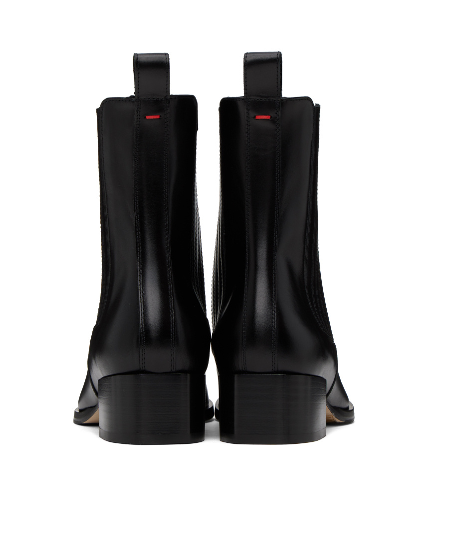 Aeyde Square-toed Boots In Black