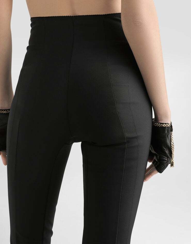 Dolce & Gabbana Leggings In Stretch Satin In Black
