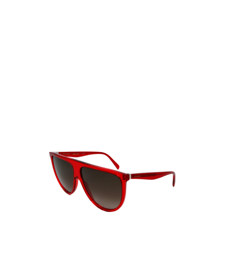 Celine Logo Logo Sunglasses In Red