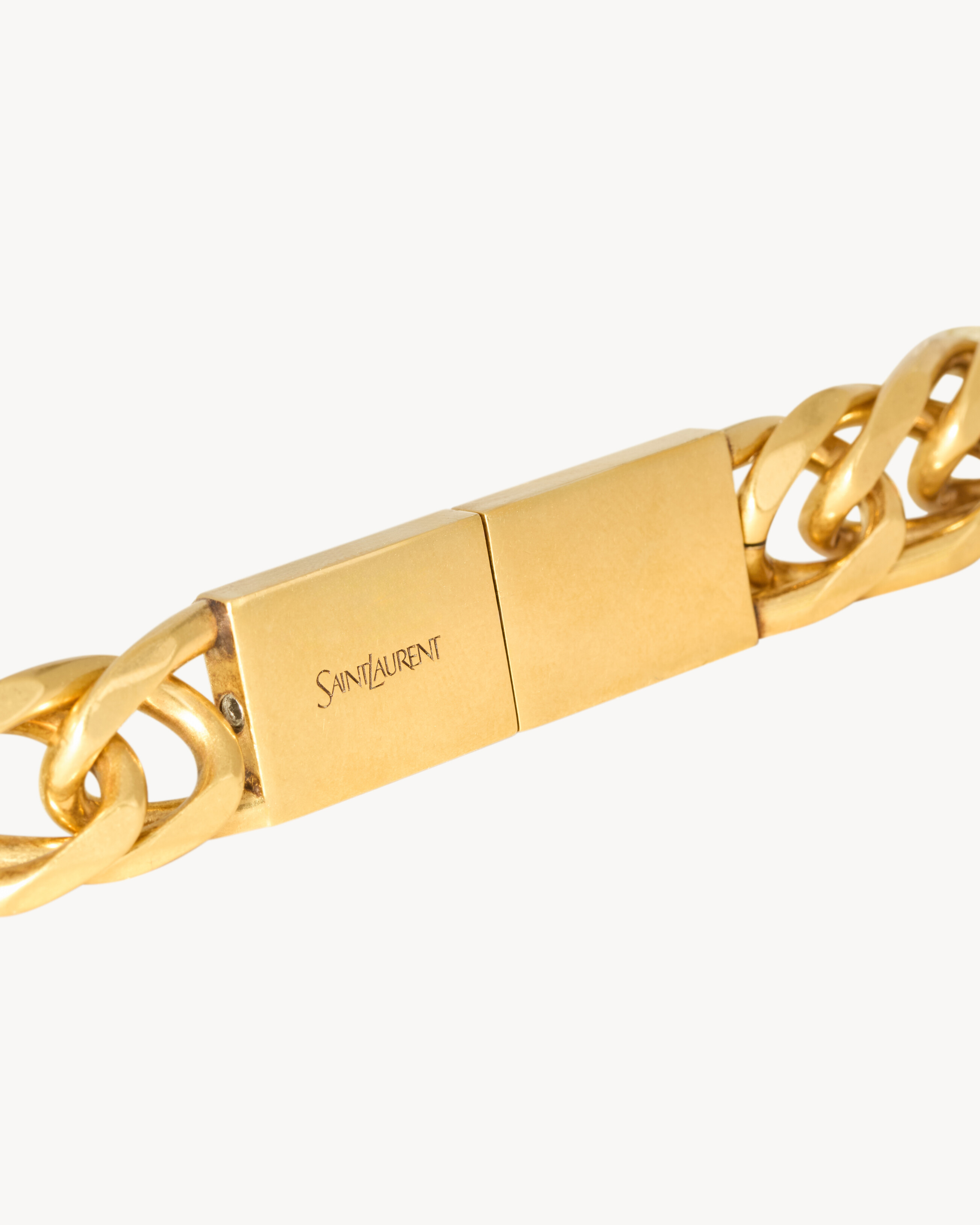 Saint Laurent Chain Belt In Nude