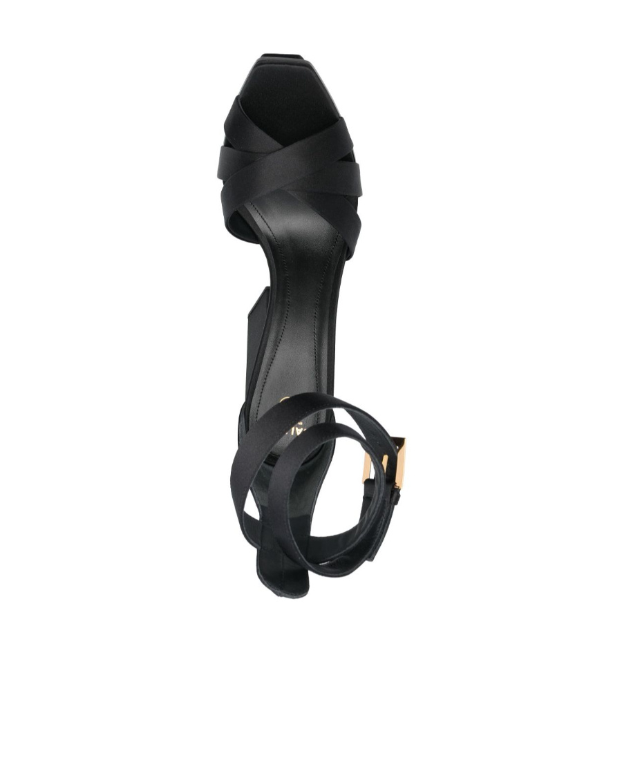 Shop Balmain Open-toed High-heeled Sandals In Black