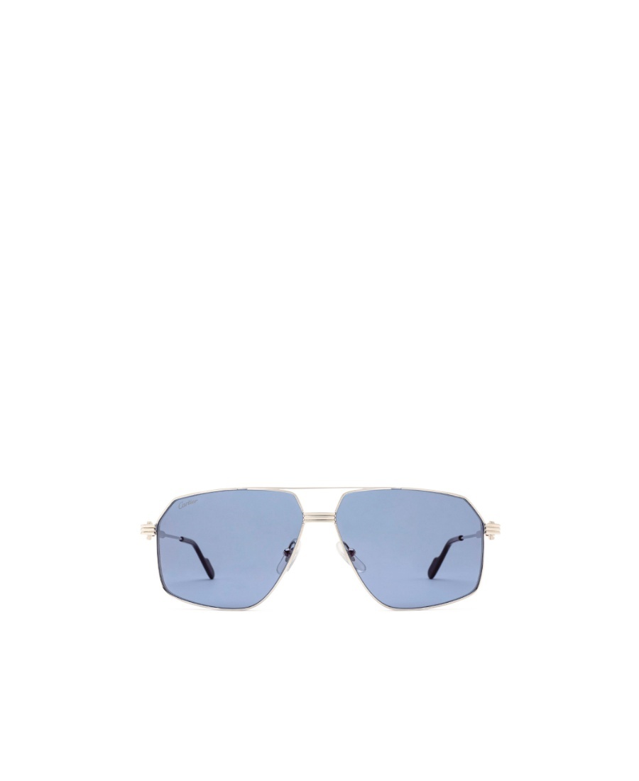 Cartier Hexagonal Frame Sunglasses In Blue