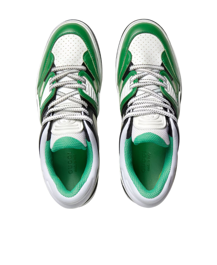 Gucci Basket Panelled Sneakers In White