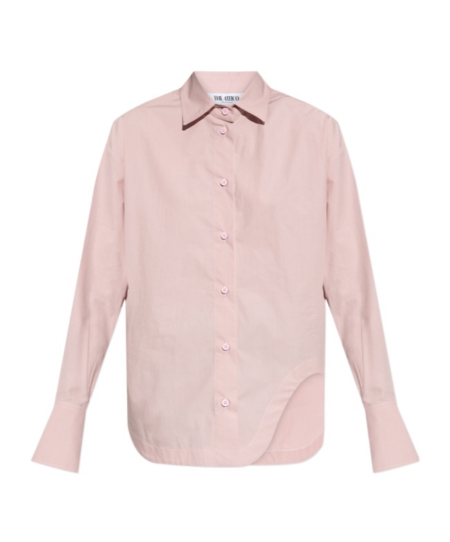 Attico Collared Neck Long Sleeves Shirt In Pink
