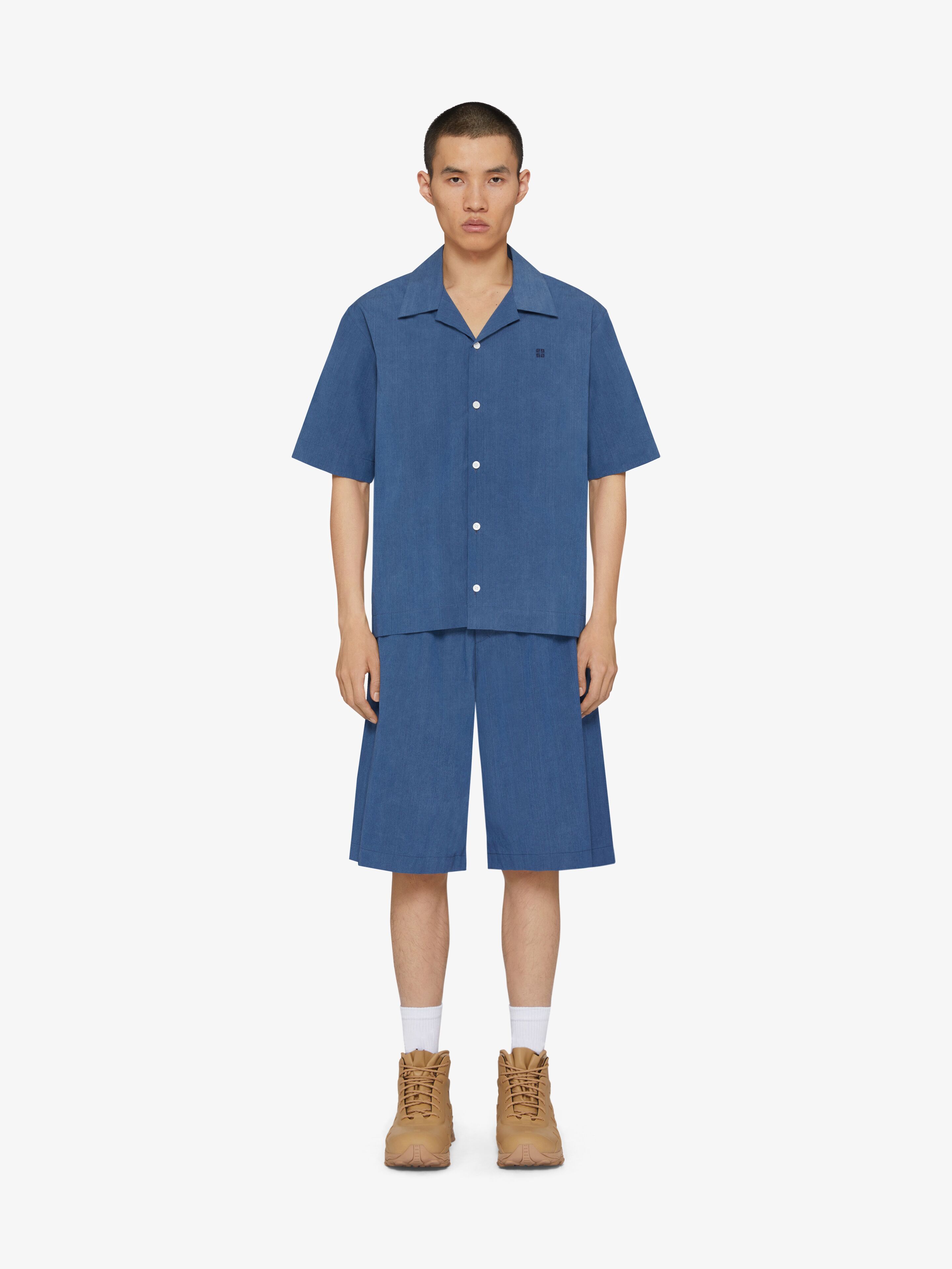 Givenchy Shirt In Ozone Washed Denim Chambray In Blue