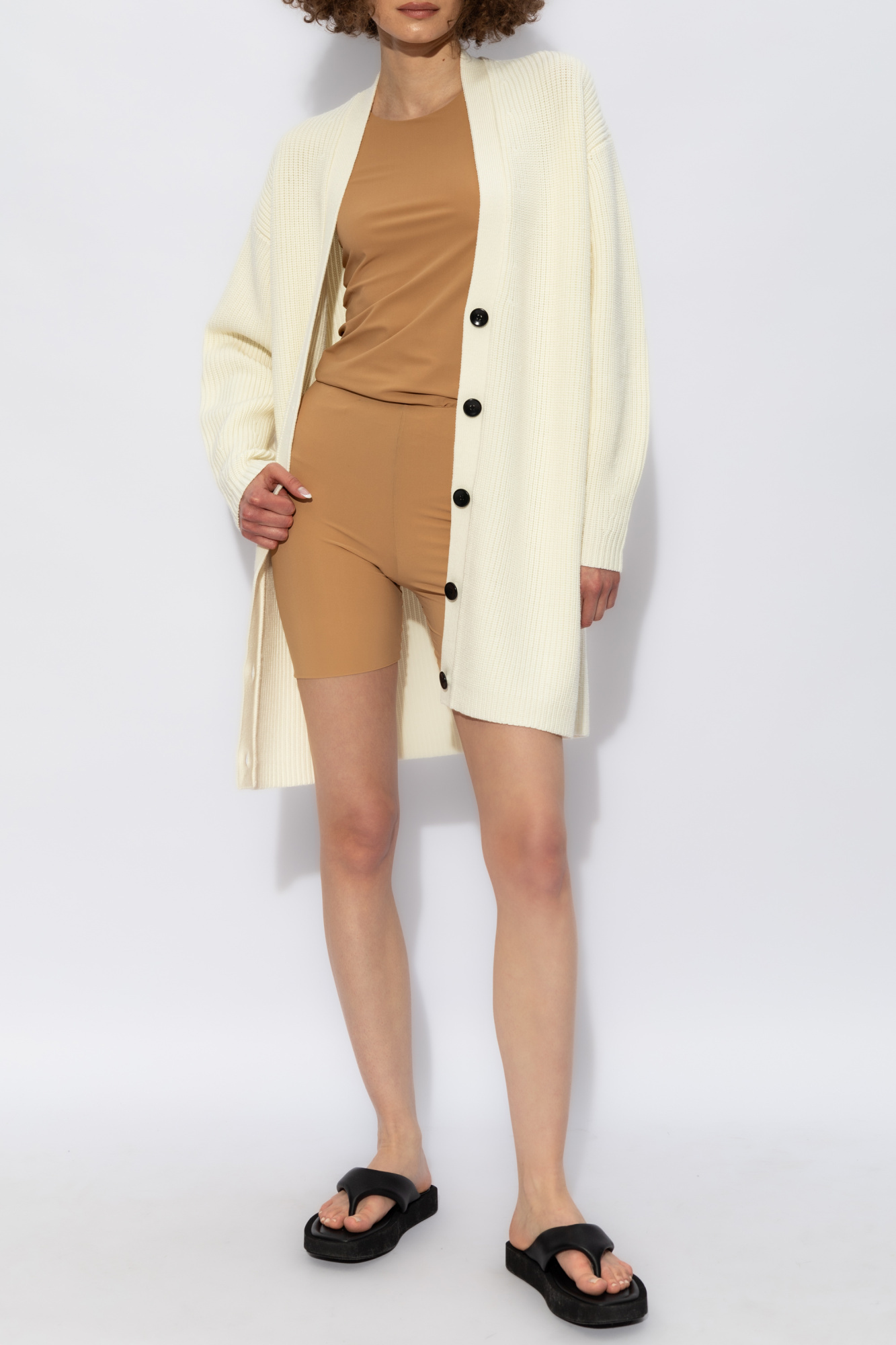 Jil Sander High-waisted Biker Shorts In Nude
