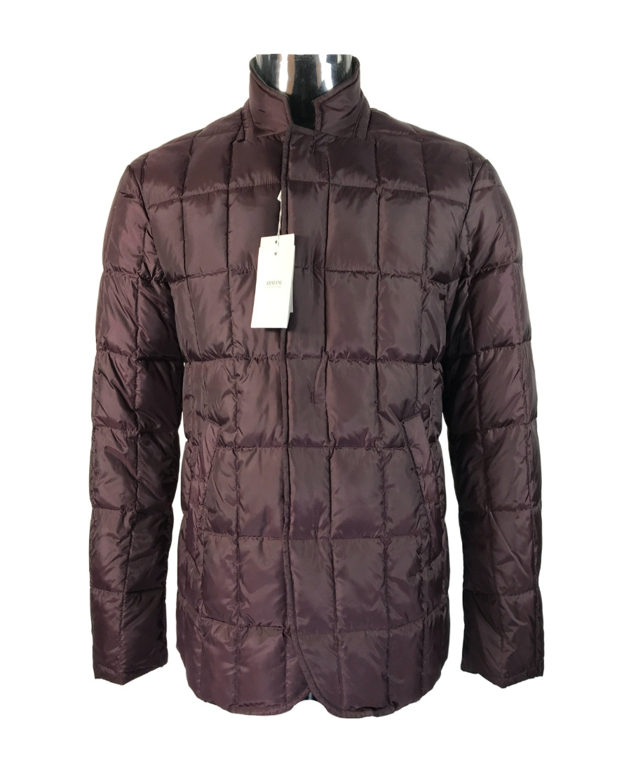 Armani Collezioni Quilted Down Jacket In Black