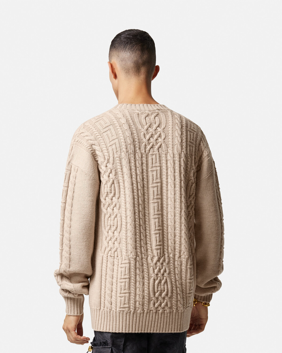 Versace Beige Medusa Sweater In Nude