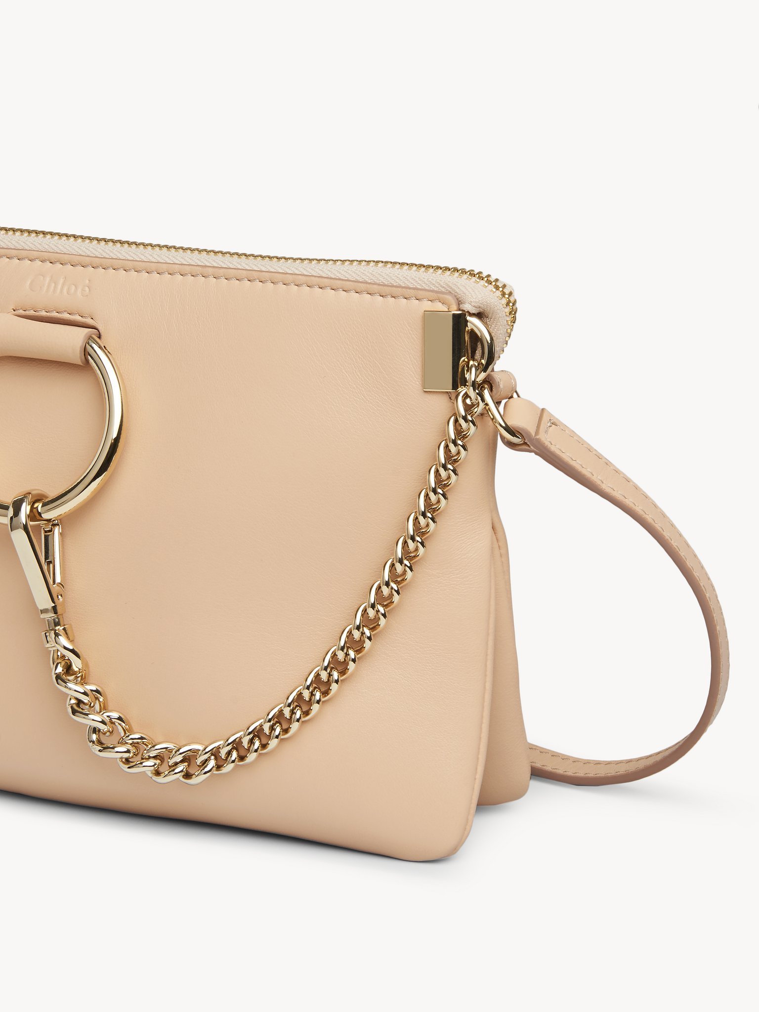 Chloé Ring-embellished Mini Bag In Nude