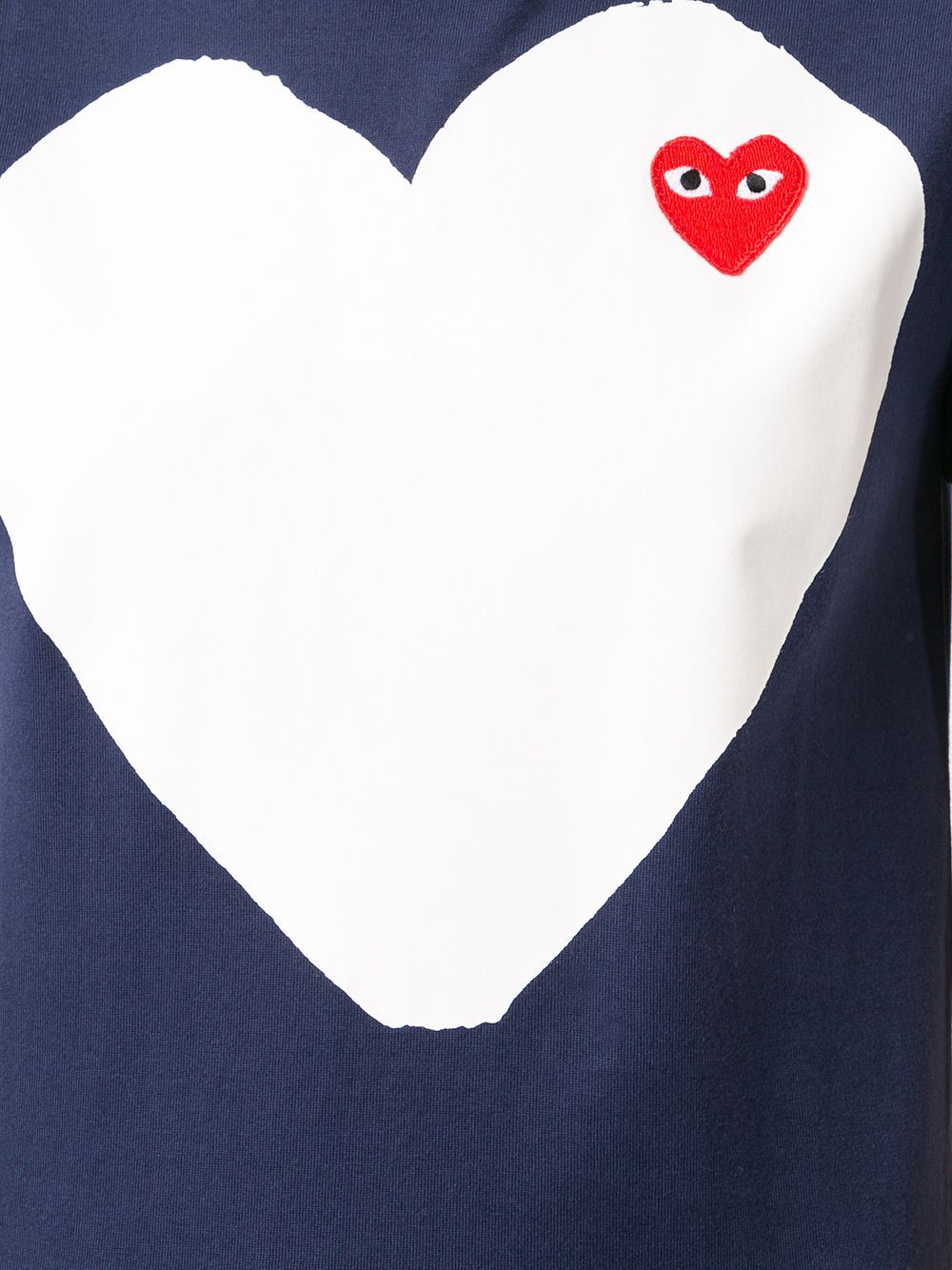 Comme Des Garçons Play Logo-patch Printed T-shirt In Multi