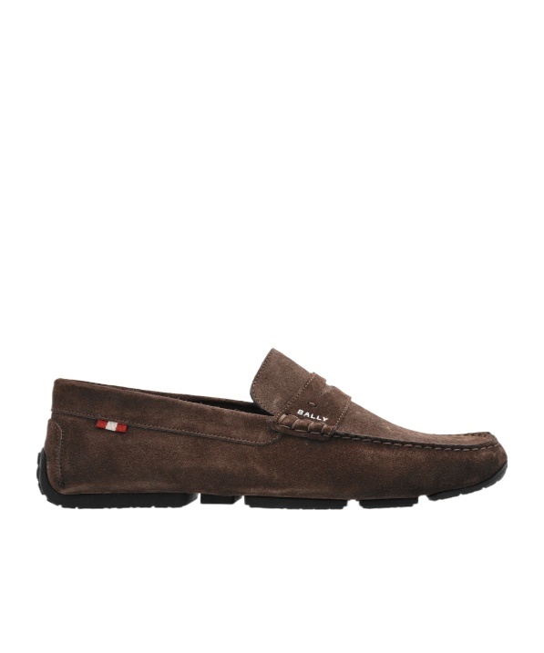 Bally Suede-leather Loafers In Brown