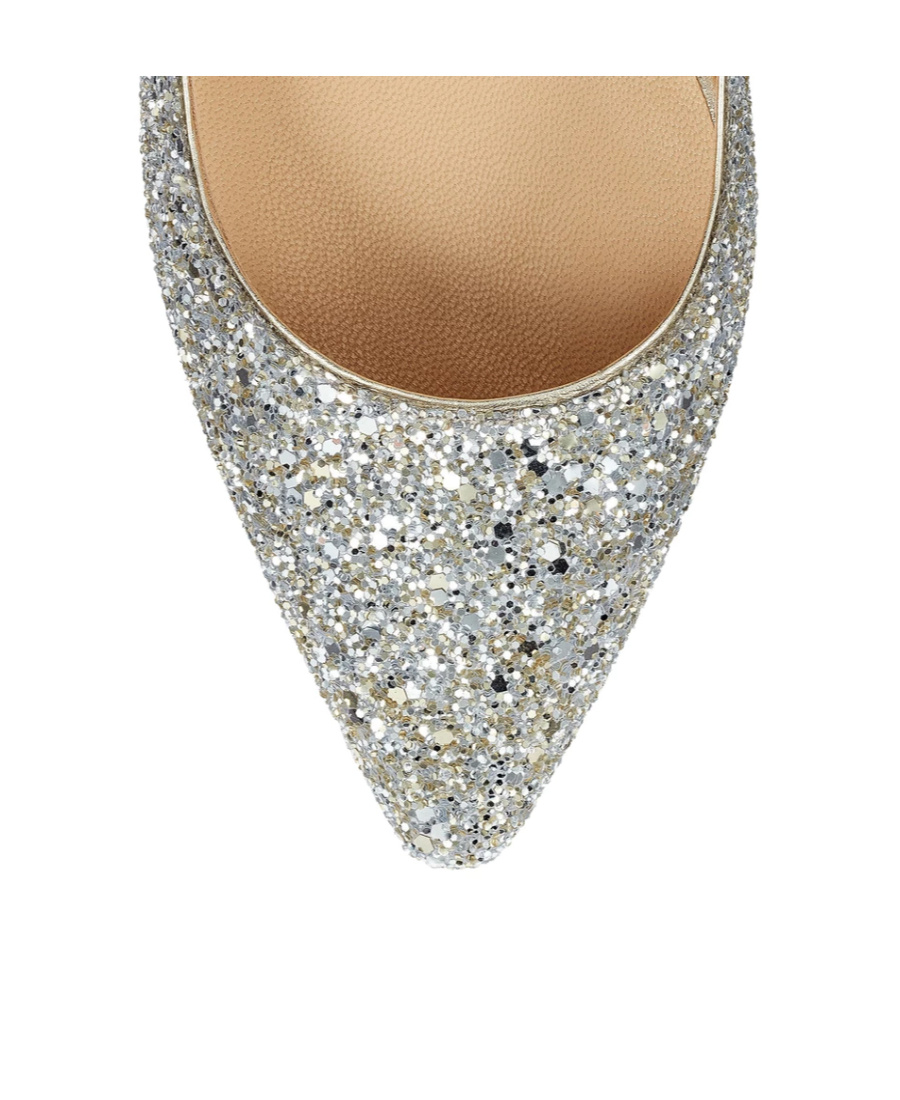 JIMMY CHOO LOGO THIN-SOLED SHALLOW-MOUTH HIGH-HEELED SHOES