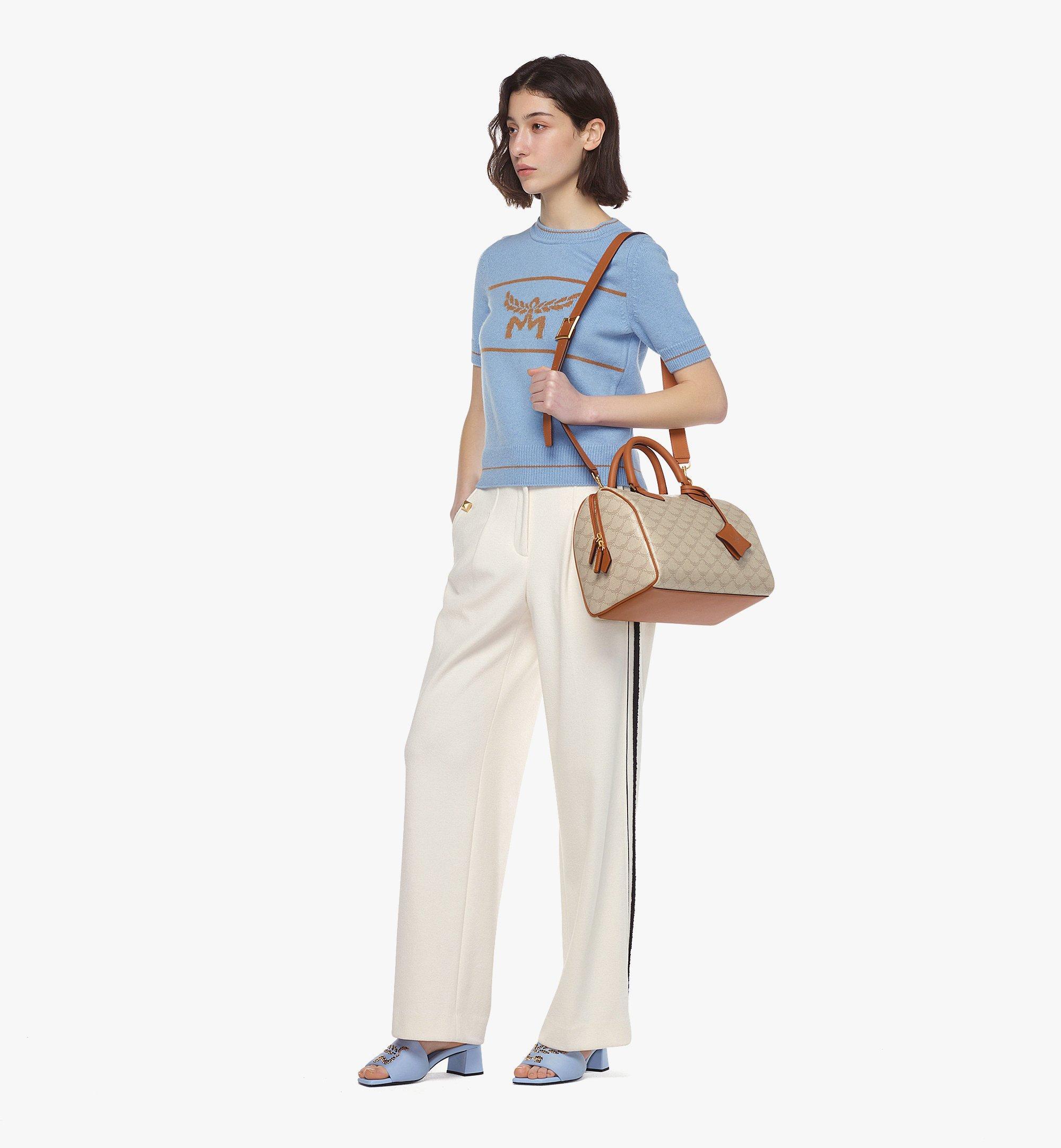 Mcm Adjustable Shoulder Strap Single Shoulder Bag In Nude