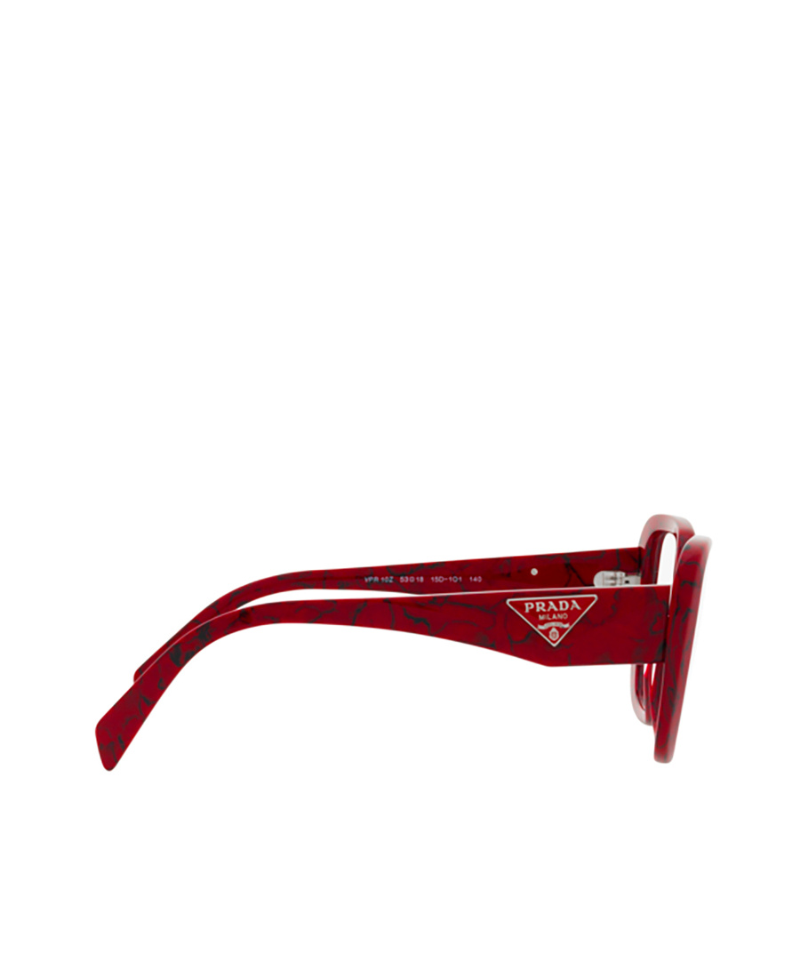 Prada Square Frame Flat Mirror In Red