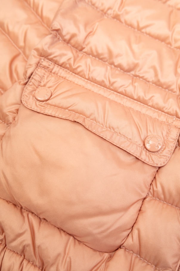 Moncler Long-sleeved Down Jacket In Nude