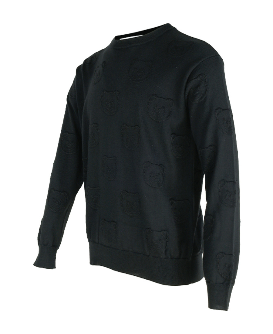 Moschino Teddy Bear Motif Jumper In Black