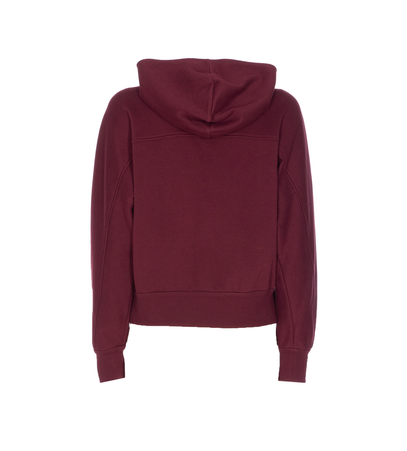 Brunello Cucinelli Zip Up Sweatshirt With Hood And Pockets In Burgundy