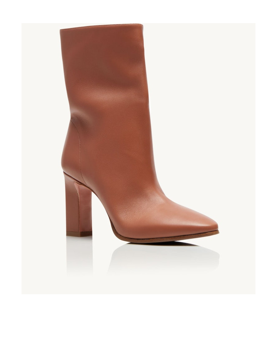 Aquazzura Manzoni Leather Ankle Boots In Brown