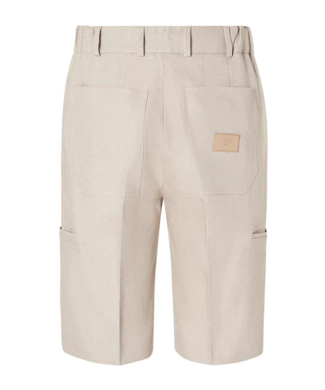 Fendi Bermuda Linen Short Front Pleats