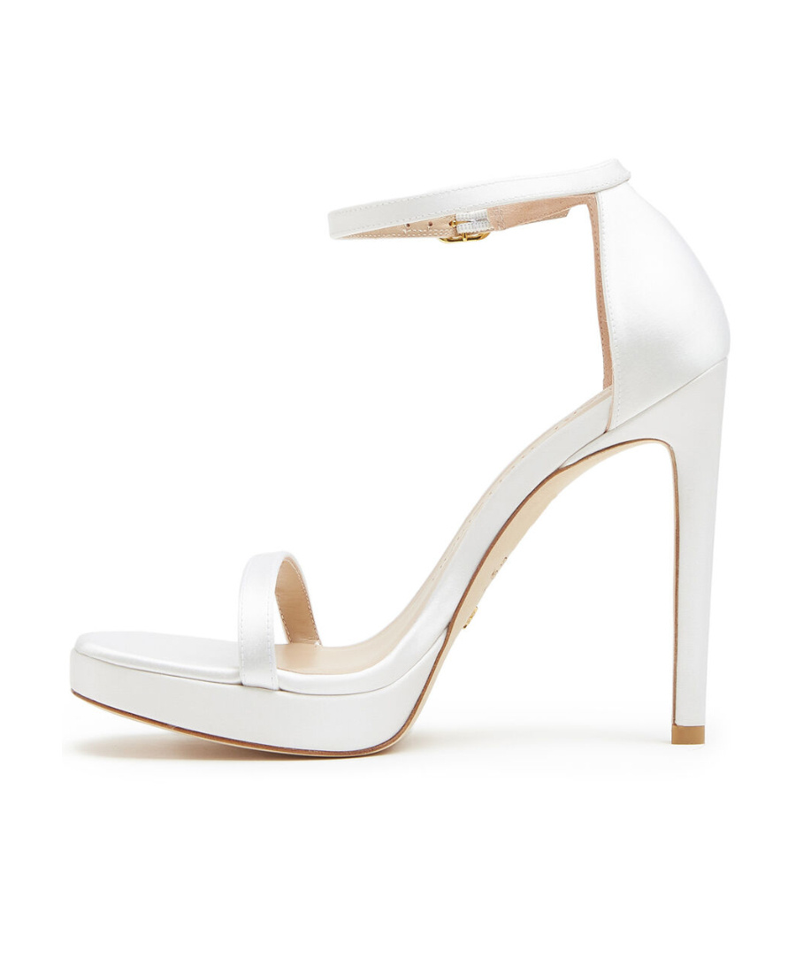 Stuart Weitzman Nudist Disco 130mm Sandals In White