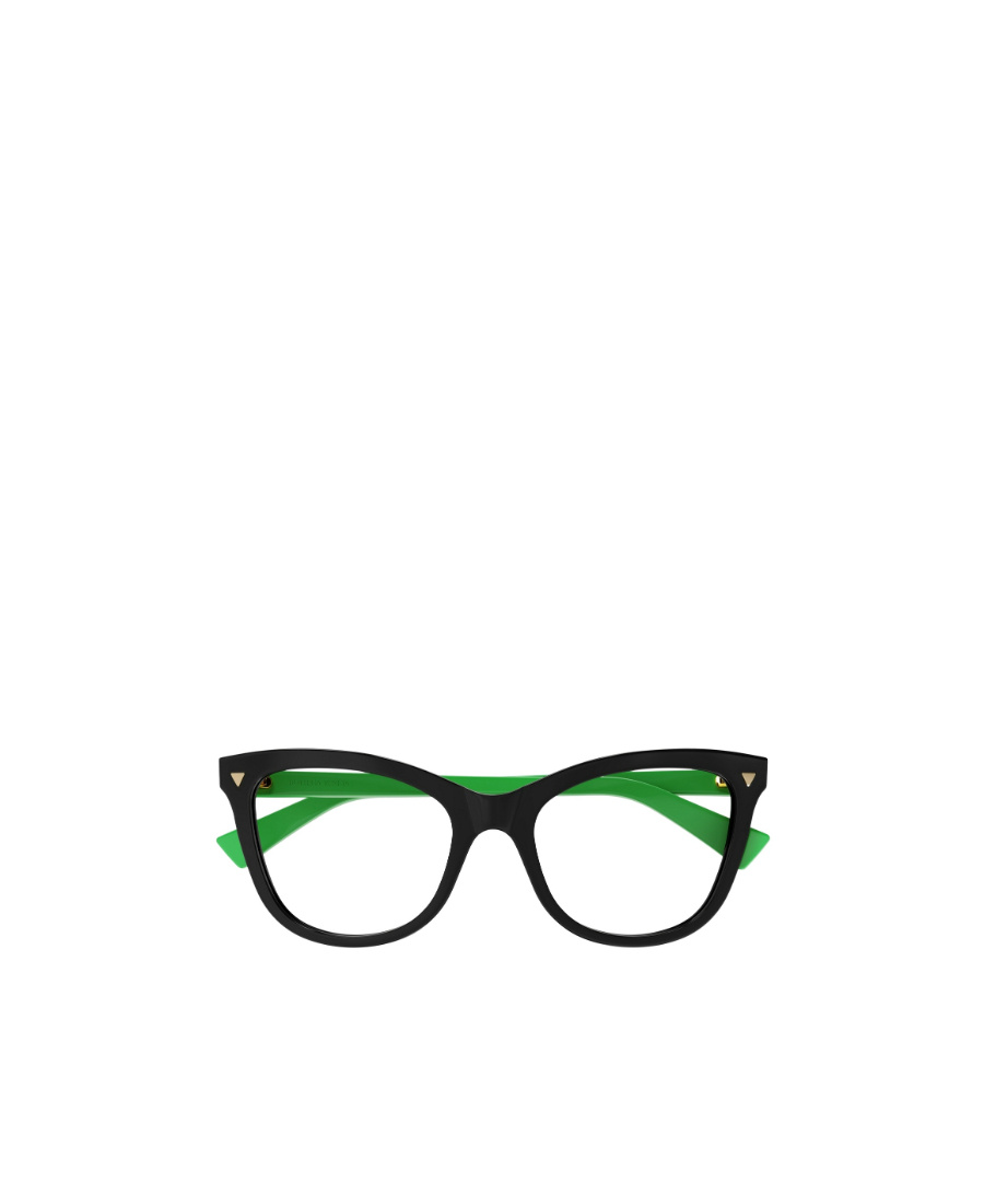 Bottega Veneta Cat-eye Two-tone Glasses In Black